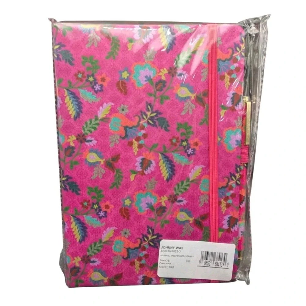 Johnny Was Verney Journal Pen Set Floral H47625-3 New Multicolor School Work